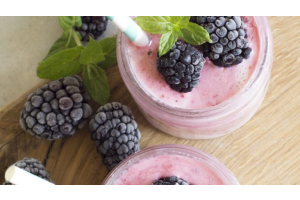 Fruity Protein Shake with Blackberries