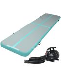 Everfit GoFun 4X1M Inflatable Air Track Mat with Pump Tumbling Gymnastics Green