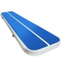 4m x 1m Inflatable Air Track Mat 20cm Thick Gymnastic Tumbling Blue And White