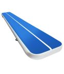 5m x 1m Inflatable Air Track Mat 20cm Thick Gymnastic Tumbling Blue And White