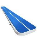 6m x 1m Inflatable Air Track Mat 20cm Thick Gymnastic Tumbling Blue And White