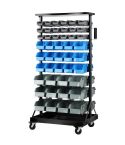 Giantz 90 Storage Bin Rack Stand Double-sided Wheels