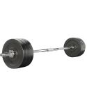 68KG Barbell Weight Set Plates Bar Bench Press Fitness Exercise Home Gym 168cm