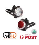 Waterproof Bicycle Bike Lights Front Rear Tail Light Lamp USB Rechargeable IPX4