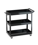 Giantz 3-Tier Tool Cart Trolley Workshop Garage Storage Organizer Black