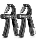 2 Pack Adjustable Hand Grip Strengthener for Hand Grip Strength and Wrist Rehabilitation (Resistance 5-60 kg)