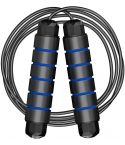 LT Skipping Rope Tangle-Free with Ball Bearings Rapid Speed Jump Rope Cable Ideal for Fitness Gym (Black)
