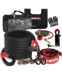 X-BULL Recovery Rope kit Snatch Strap Soft Shackles Hitch receiver Kinetic Tire Deflator