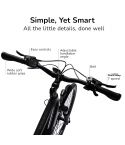 VALK Metro MT 5 + Electric Hybrid Bike, Mid-Drive, Mixte Frame, Medium, Dark Grey