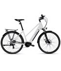 2023 VALK Metro MT 5 + Electric Hybrid Bike, Mid-Drive, Mixte Frame, Medium, White