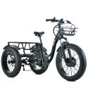 VALK Electric Fat Tyre Tricycle, 500W, Throttle, Hydraulic Disc Brakes, Alloy Frame, Suspension, Black