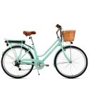 Valk Laneway 5 Vintage Electric Bike, Torque Sensor equipped eBike, Medium, Mint Green