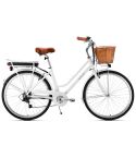 Valk Laneway 5 Vintage Electric Bike, Torque Sensor equipped eBike, Medium, White