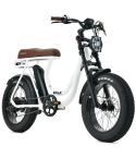 VALK Nomad Electric Fat Tyre Bike, 350W, 32km/hr, Throttle ebike, Disc Brakes, Step-Through Alloy, Shimano 7 spd, 20x4" Kenda Tyres, Suspension, White