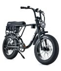 VALK Nomad Electric Fat Tyre Bike, 500W, 45km/hr, Throttle ebike, Disc Brakes, Shimano 7 spd, 20x4" Kenda Tyres, Suspension, Black