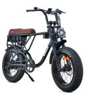 VALK Nomad Electric Fat Tyre Bike, 500W, 45km/hr, Throttle ebike, 20x4" Kenda Tyres, Shimano 7 spd, Suspension, Black
