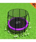 Kahuna 10ft Trampoline Free Ladder Spring Mat Net Safety Pad Cover Round Enclosure Purple