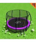 Kahuna 12ft Trampoline Free Ladder Spring Mat Net Safety Pad Cover Round Enclosure - Purple
