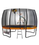 Kahuna Twister 12ft Springless Trampoline Outdoor Mat Pad Net Ladder with Basketball Set