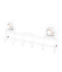 Six Universal Hooks Removable Suction WHITE