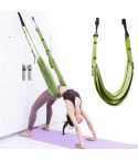 Green Fitness Yoga Strap Band Waist Trainer Leg Door Swing Adjustable Ballet Dancer