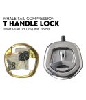 Whale Tail T Handle Lock Latch Compression Lock Trailer Toolbox Silver