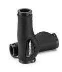Deluxe Hand Grips Shock Absorbing Rockbros MTB Mountain Bike Tourer Double Lock BLACK Handlebar Grips Anti-skid 2.22cm