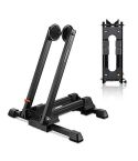 Bike Stand Foldable Portable- Rockbros Aluminum Alloy Light Weight 1.6gk Garage House Shed Bike Wheel Holder Portable