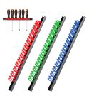3Pc Wall Mounted Tools Holder Screwdriver Organizer Rail Rack Storage 3-Color