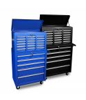 15-Drawer Tool Box Trolley Cabinet - Lockable Storage Cart Garage Toolbox Organizer System