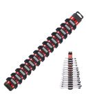 Magnetic Spanner Holder Aluminum 15 Wrench Rack Tool Screwdriver Organizer Red