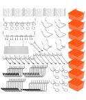142Pc Pegboard Hooks Set Peg board Hanger Assortment Storage Trays Organizer Bin