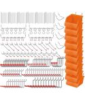 238Pc Pegboard Hooks Set Peg board Bins Parts Storage Assortment Tools Organiser