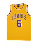 Kid's Basketball Jersey Tank Boys Sports T Shirt Tee Singlet Tops Los Angeles, Yellow - Los Angeles 6, 10
