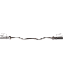 Chrome Olympic Curl Bar Barbell Heavy Duty EZ with Spring Collars