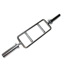 Chrome Olympic Tricep Bar Barbell Heavy Duty with Spring Collars