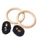 32mm Wooden Gymnastic Rings Olympic Gym Rings Strength Training
