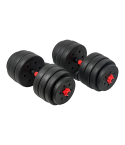 40kg Adjustable Rubber Dumbbell Set Barbell Home GYM Exercise Weights
