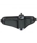 Grey Adjustable Running Waist Pack with Water Bottle Holder, Reflective Design, and Multiple Storage Pockets for Outdoor Activities