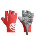 Size L Red Breathable Half-Finger Cycling Gloves - Anti-Slip, Shockproof, and Durable for Men & Women