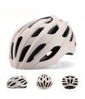 Off White Summer Cycling Helmet for Men and Women - Lightweight, Breathable Road Bike Helmet with Ventilation and Safety Features