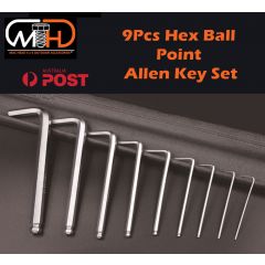9pcs LONG Arm Allen Keys Set Metric Ball End Driver Hex Allan Allen Kit