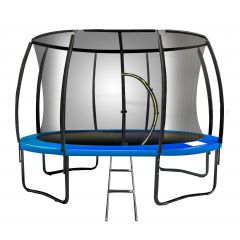 Kahuna 8ft Trampoline Free Ladder Spring Mat Net Safety Pad Cover Round Enclosure Blue