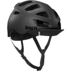 Bern Mens Allston Cycling Bike Helmet w/ Flip Visor - Matte Black - L/XL