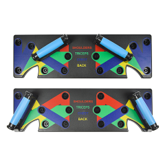 9 in 1 Push Up Board Yoga Bands Fitness Workout Train Gym Exercise Pushup Stand